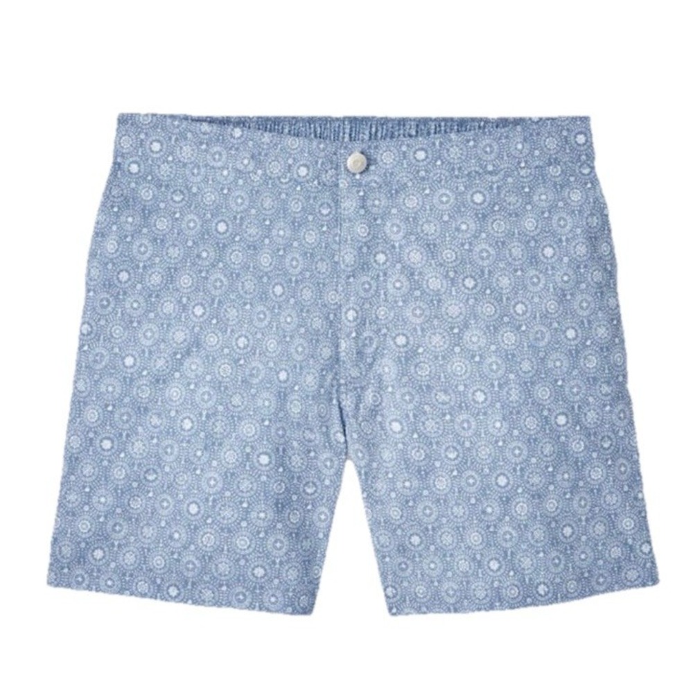 Peter Millar Crown Swim Trunks XL Mens Starboard Nautical Sailboat Blue MS25XP04